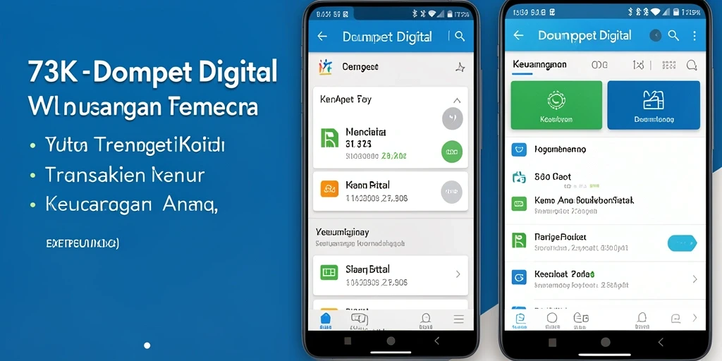 Antarmuka aplikasi 73K yang intuitif dan fungsional untuk Dompet Digital.