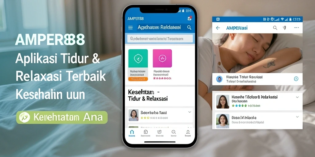 Tampilan antarmuka AMPER88 yang menonjolkan fungsi Tidur & Relaksasi.