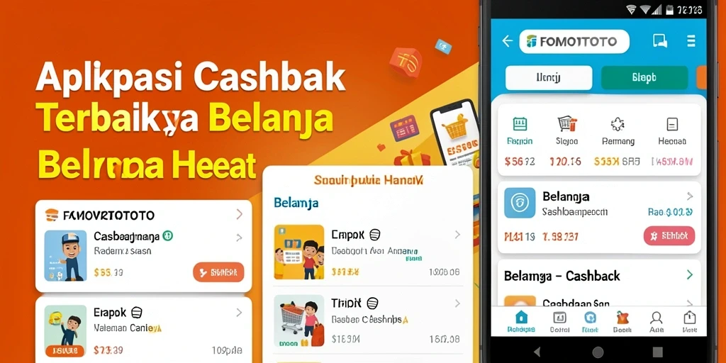 Tampilan antarmuka aplikasi FOMOTOTO yang memudahkan akses fitur cashback.