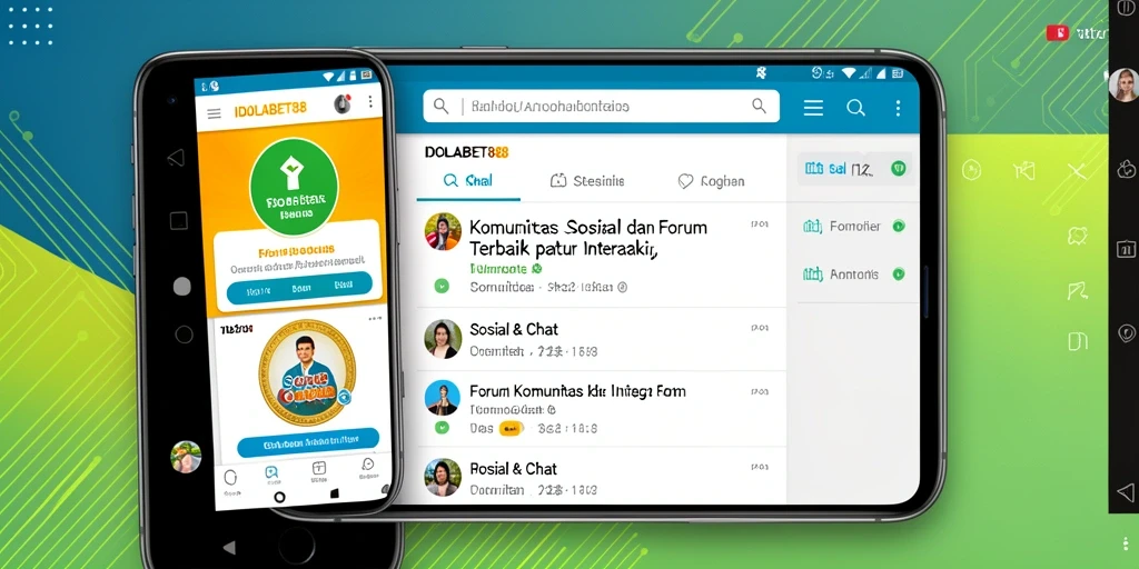 Tampilan antarmuka aplikasi Forum Komunitas IDOLABET88 yang menarik.