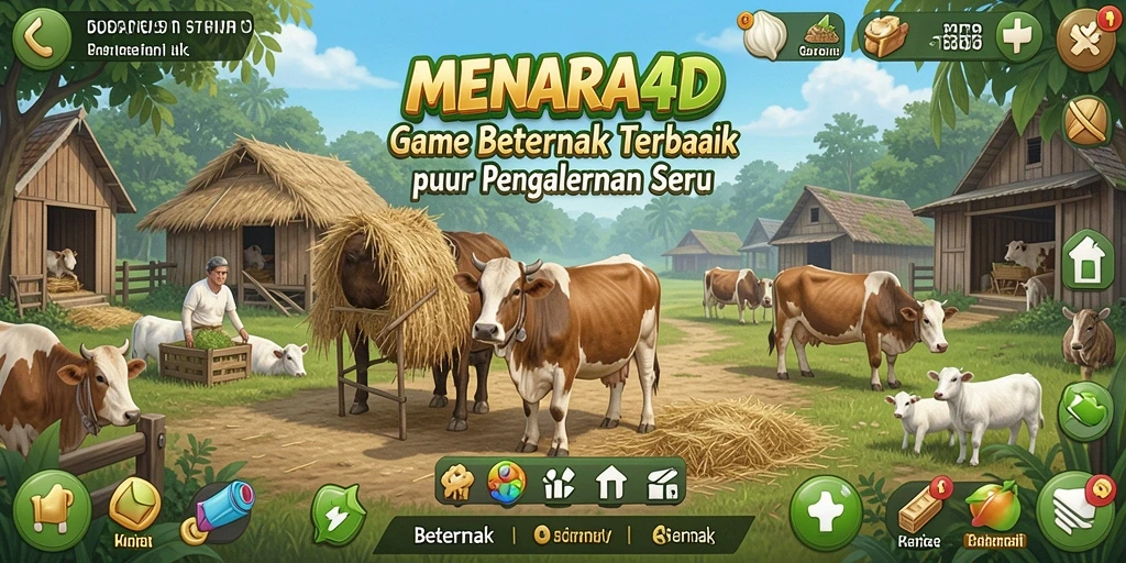 Tampilan menarik dari antarmuka peternakan dalam MENARA4D.