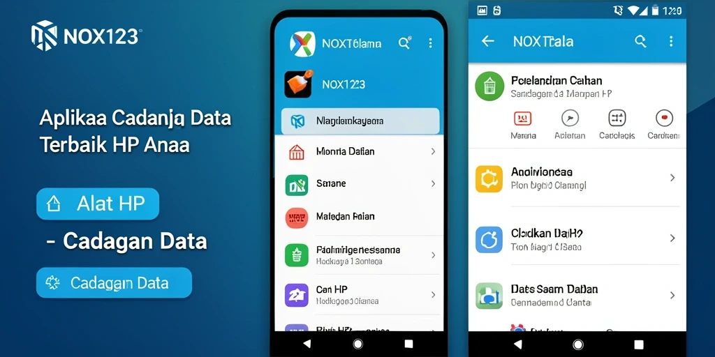 Tampilan antarmuka NOX123 yang sederhana dan fungsional.