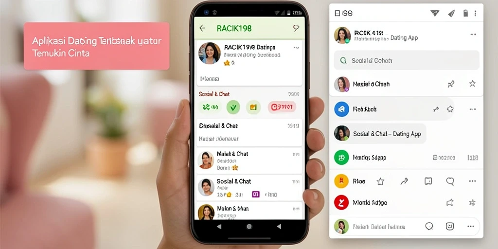 Antarmuka utama RACIK198 menampilkan fitur pencarian dan chat yang menarik.