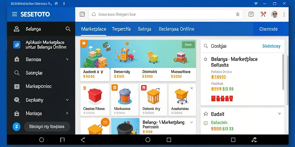 Tampilan antarmuka SESETOTO yang intuitif dan mudah digunakan untuk belanja online.